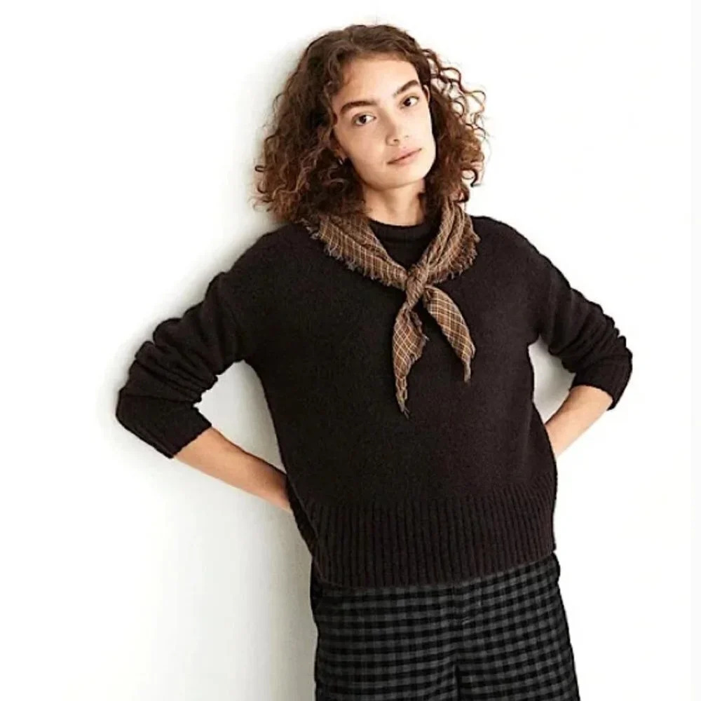 NWT Madewell Fulton Puff Neck Trim Pullover Small